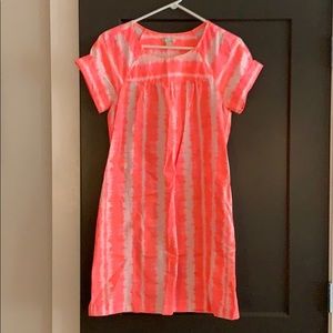 Gap Hot Pink and White Summer Dress